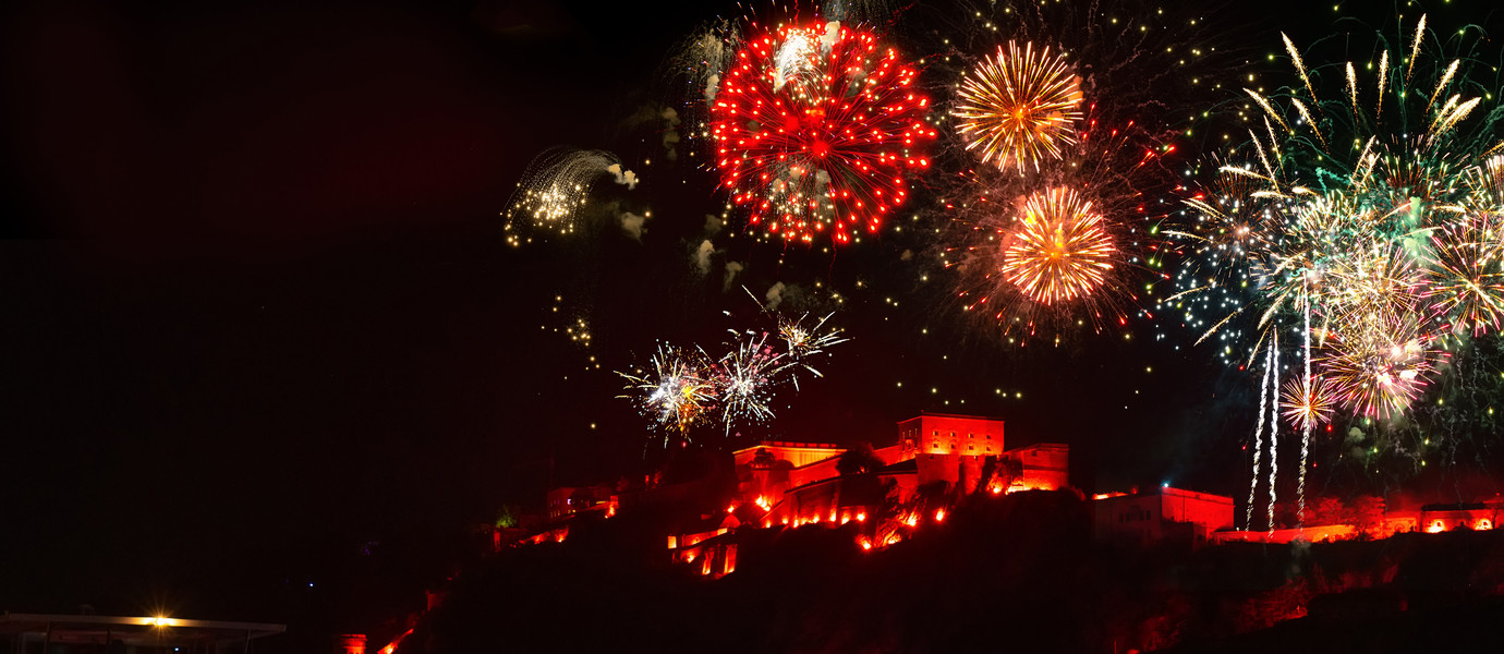 Rhein in Flammen Koblenz mit Festung Ehrenbreitstein